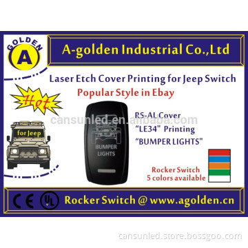 slide switch 3A pcd/marine rocker switch/waterproof inline swtch t85/limit rocker switch with BUMPER LIGHTS